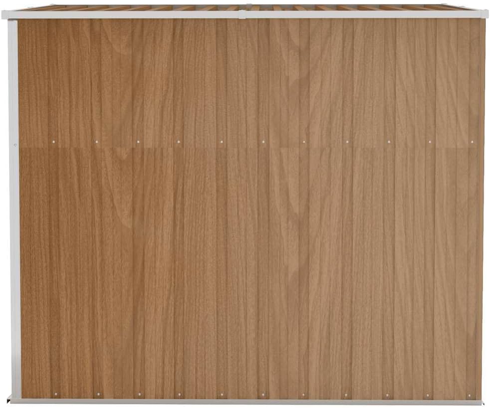 etezen Abri de Jardin Mural Marron 118x194x178 cm Acier galvanisé, Maison & Jardin, Pelouses & Jardins, Vie en extérieur, Structures extérieures, Cabanes & abris de Jardin, Brun, (Poids 31.54KG)