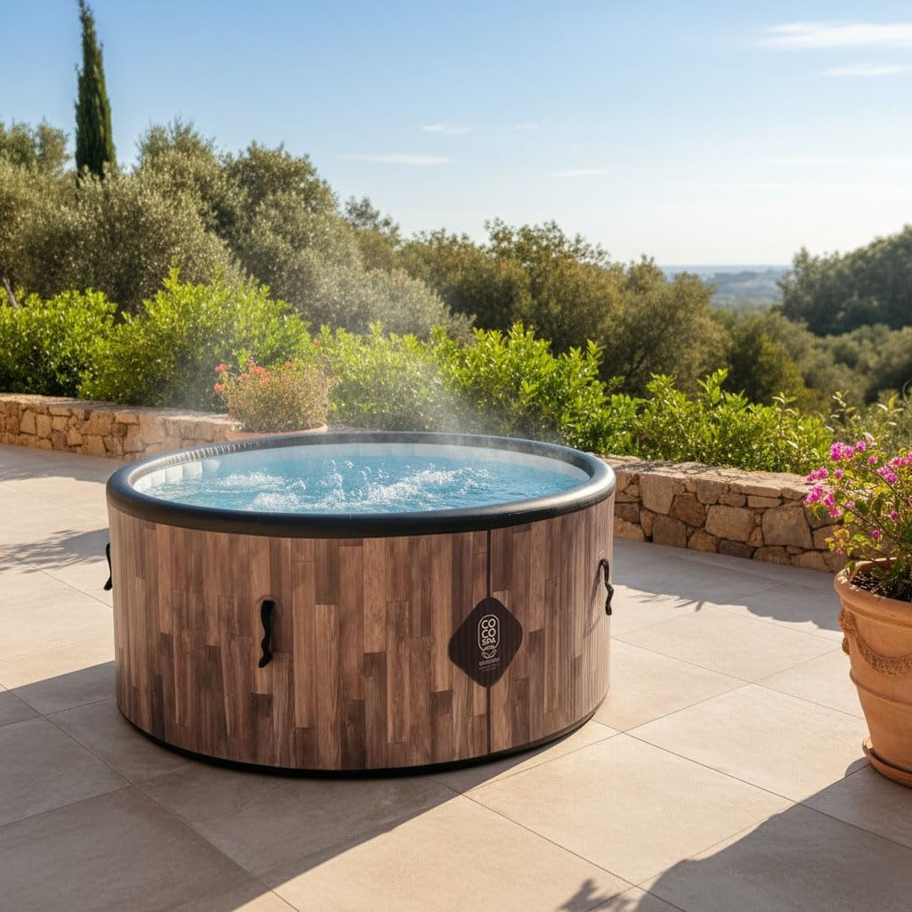 etezen Nordik Spa Gonflable - 150 cm de diamètre - 800 litres - Moteur 2240 W - 2 à 4 Personnes - Massage 140 Jets