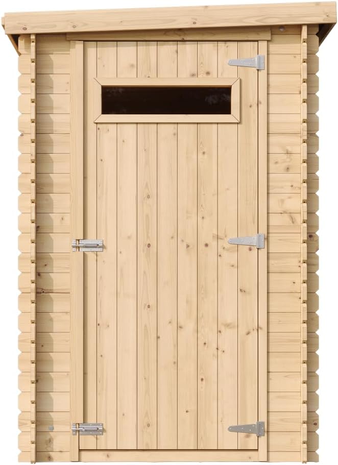Abri de Jardin en Bois, Petite fenêtre, avec Sol TRAITÉ- Stockage extérieur l239xL144xH198 cm/2.63 m2 - Petit abri à Outils, Local à vélos - Toit imperméable, fenêtres etezen M306A+M306G