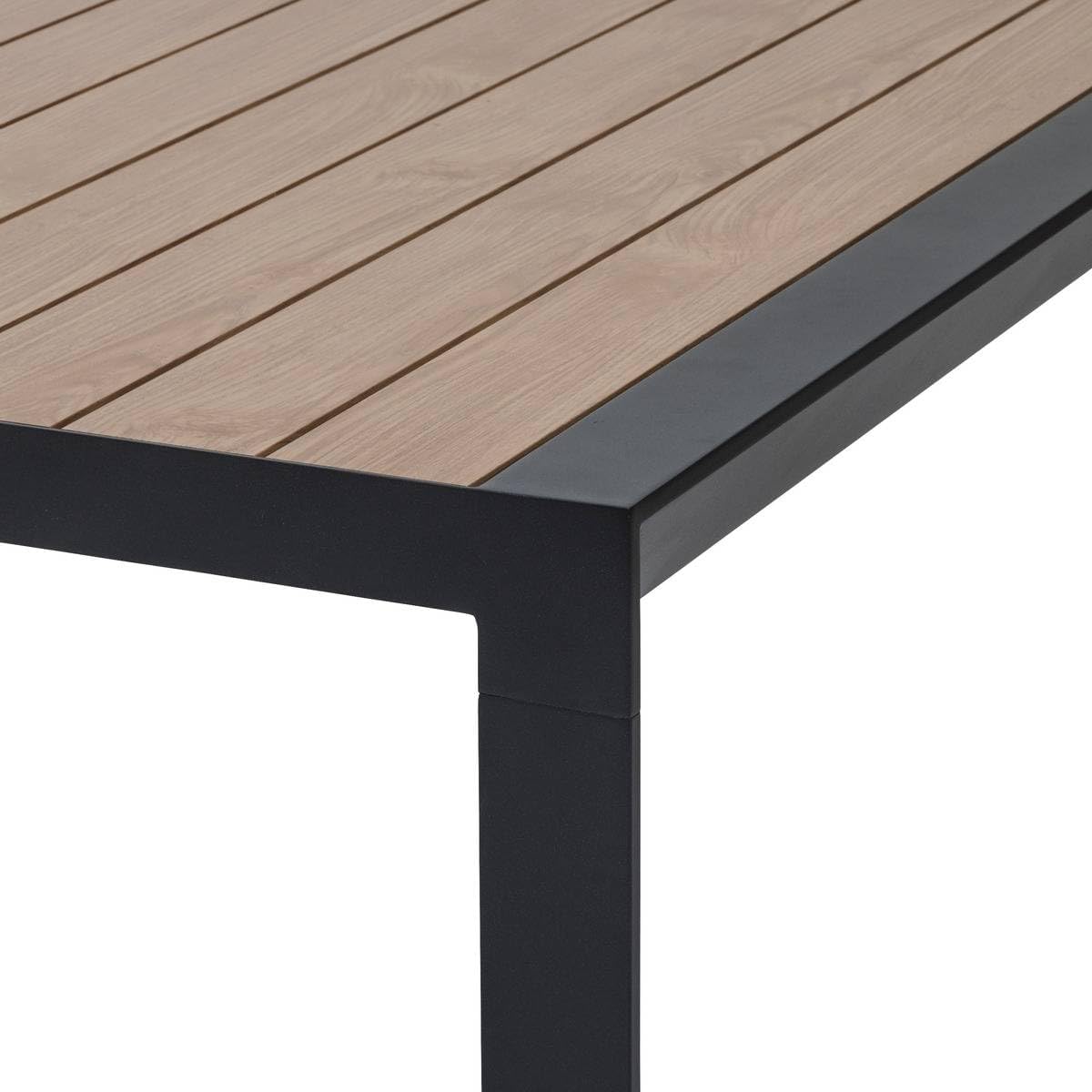 etezen - Evasion - grande table extensible 14 places - aluminium effet bois, rallonge, extérieur