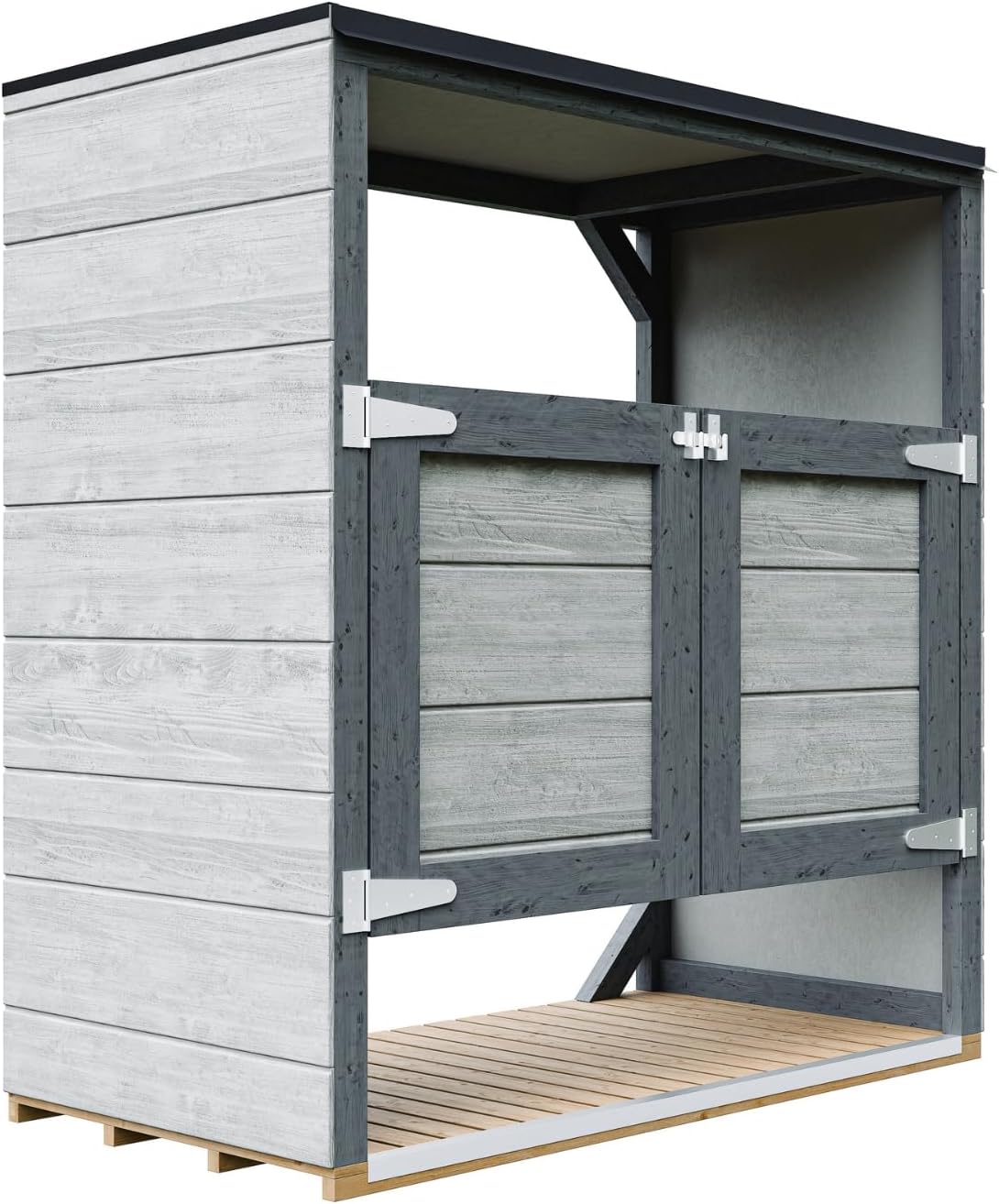 Abri de Jardin pour poubelles, Cache Poubelle extérieur 2x240L – Coffre de Rangement Exterieur, Armoire de Jardin, cabane de Jardin Exterieur – etezen M980A-TUNDRA Cavern