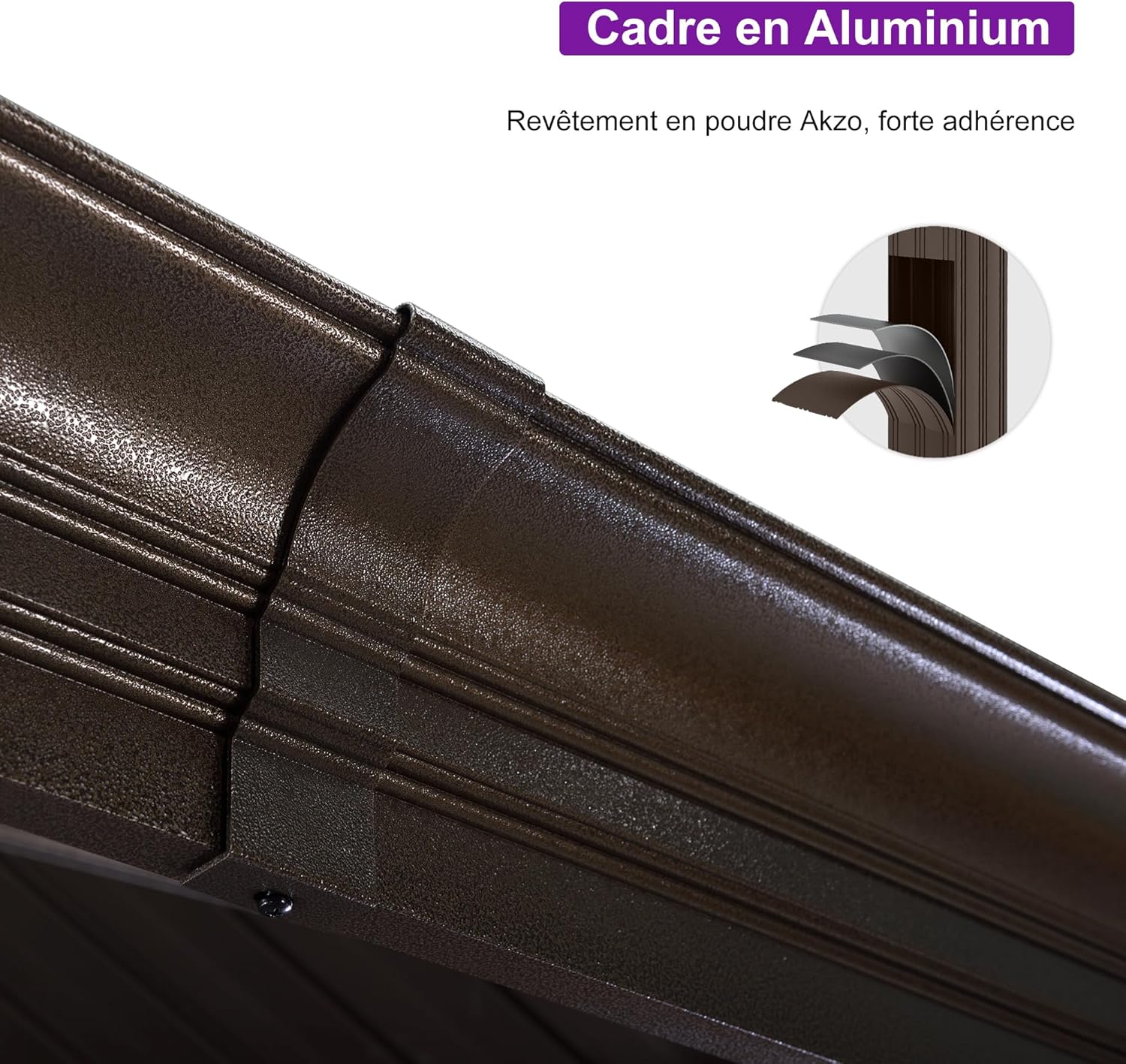 etezen - Pergola toit double 4,85x3,65m acier moustiquaire rideaux