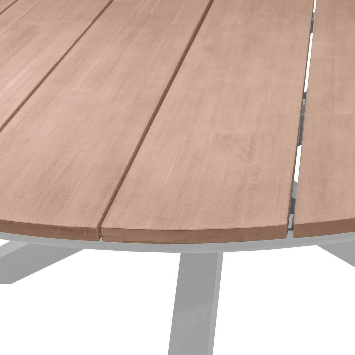 etezen - Oriengo - diamètre 160 cm - aluminium acacia 8 places