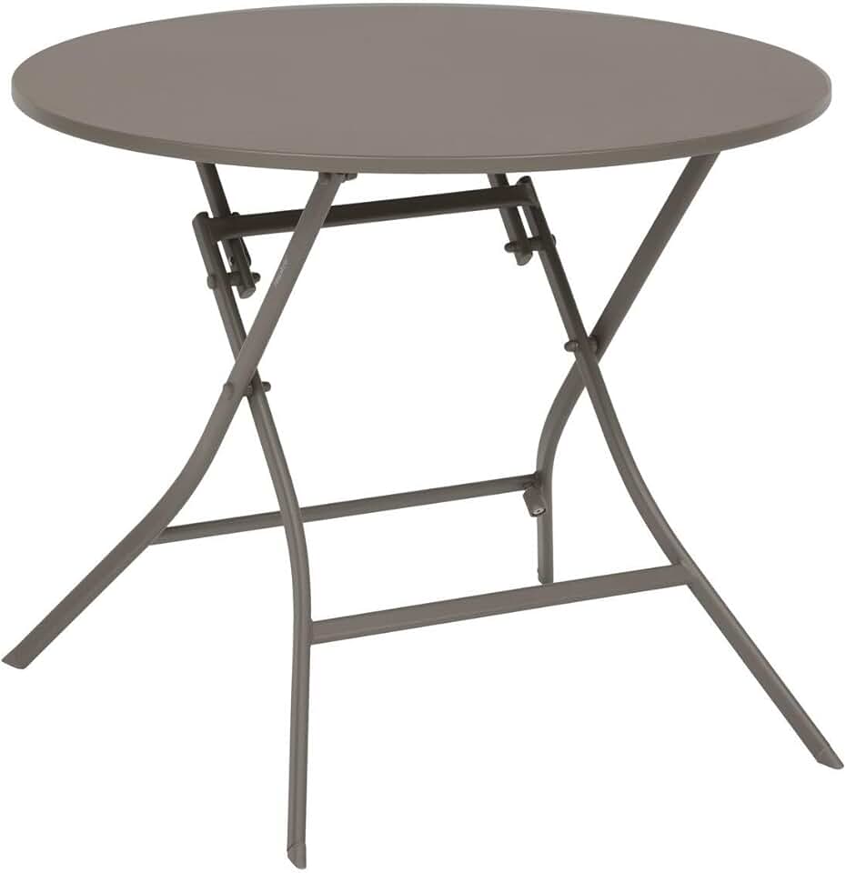 etezen - Greensboro - table pliante ronde acier antirouille 4 places