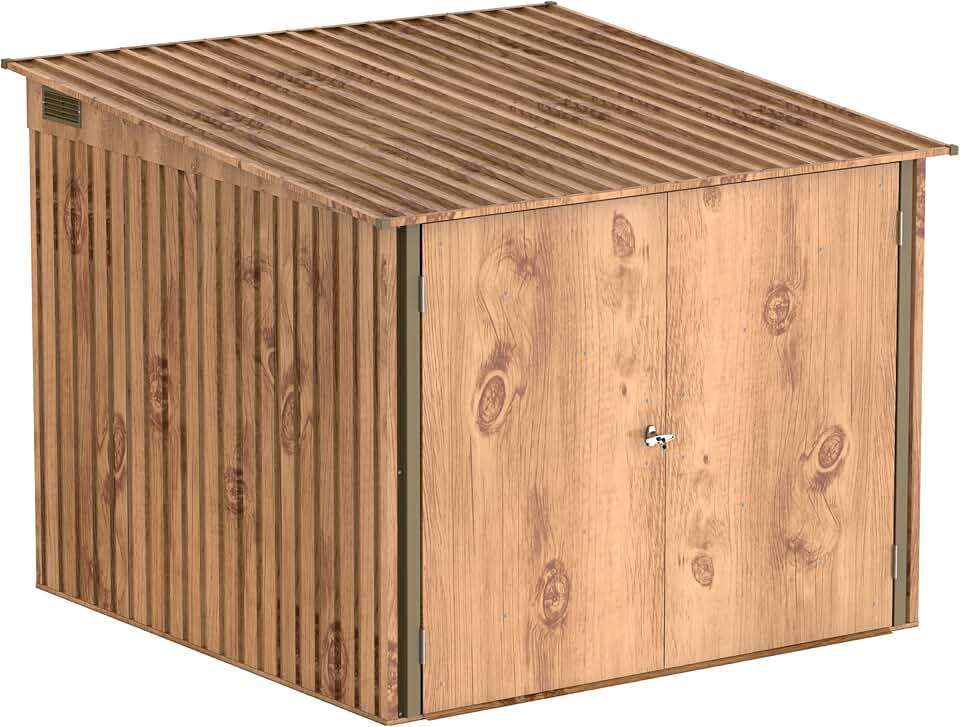 etezen - Abri à vélos 4 vélos - 203x202x140 cm - métal, portes verrouillables