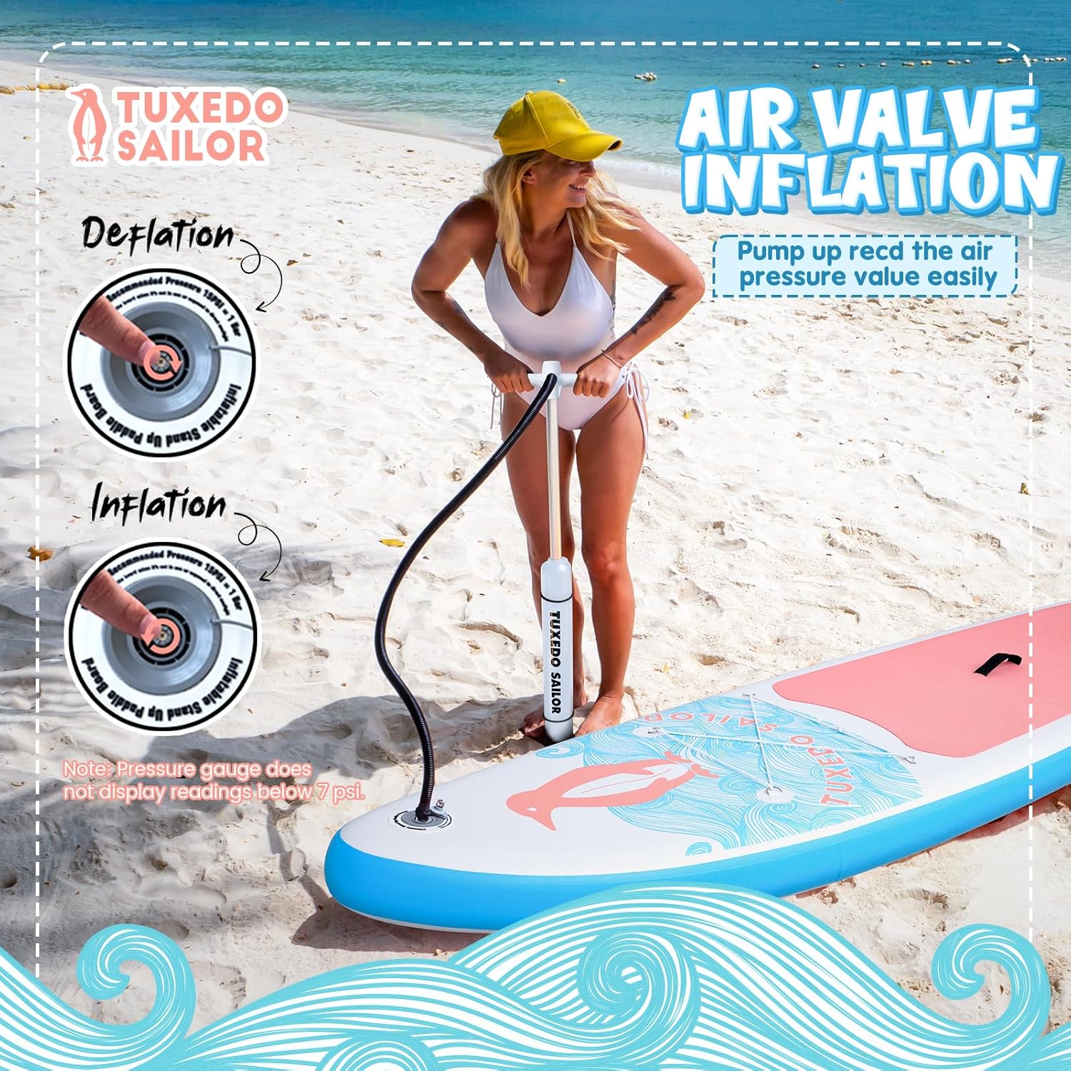 etezen - SUP gonflable adulte 320cm - stable, kit complet