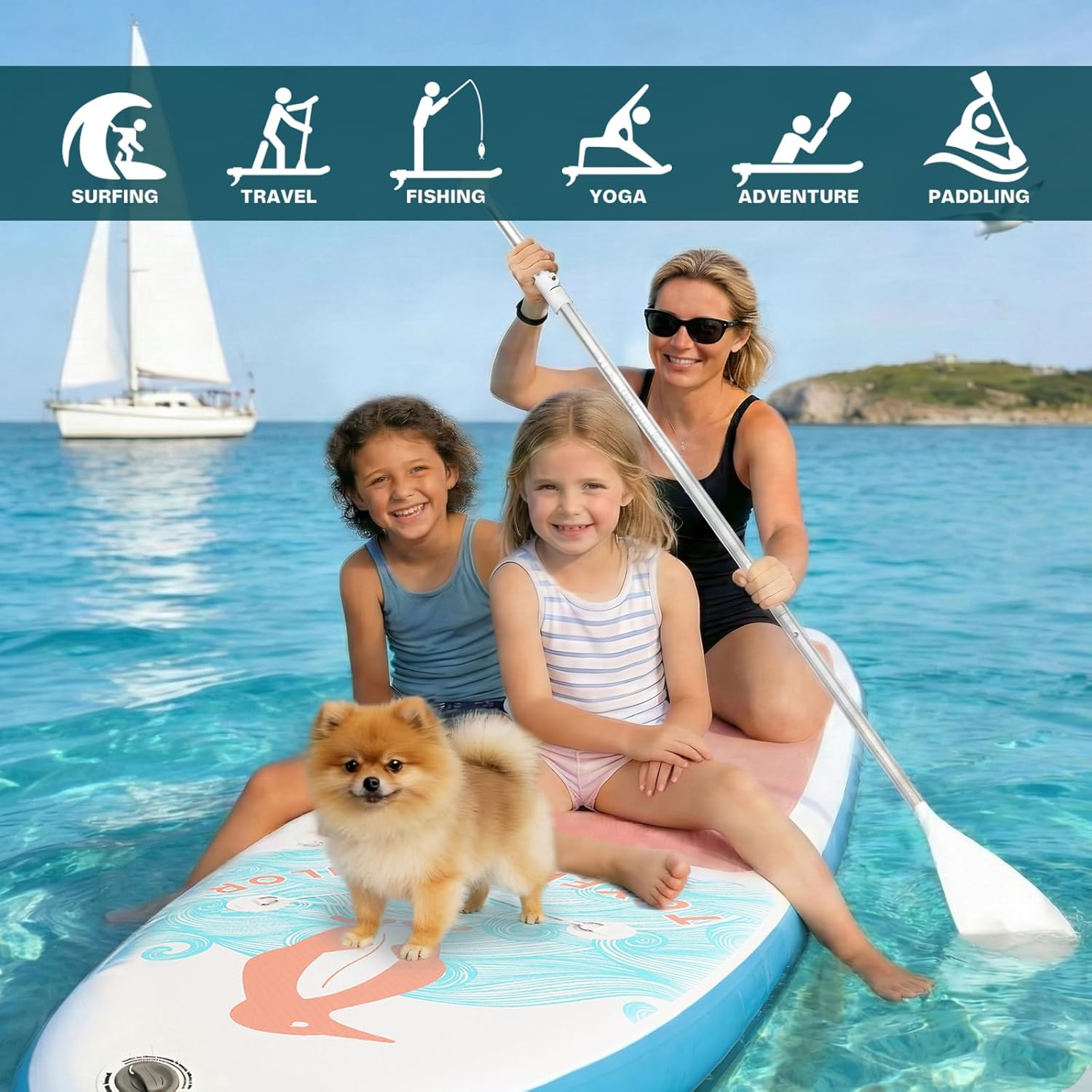 etezen - SUP gonflable adulte 320cm - stable, kit complet