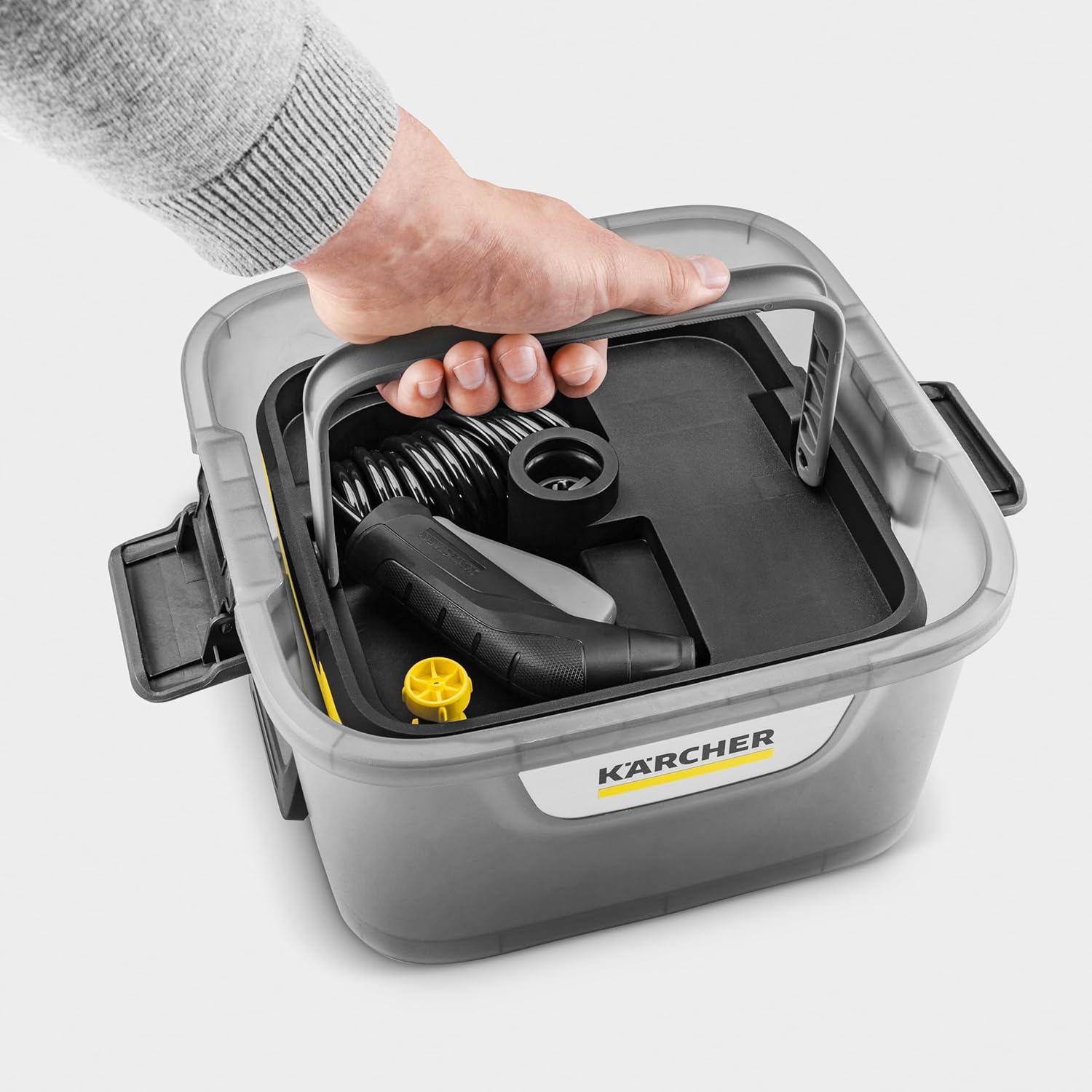etezen Mobile Outdoor Cleaner OC 4 + Pet Kit, débit : 2 l/Min, Poids : 3,1 kg, réservoir d'eau : 8 l, Batterie Lithium-ION, Tuyau spiralé, Filtre pour Appareil, buse à Jet Conique/Plat