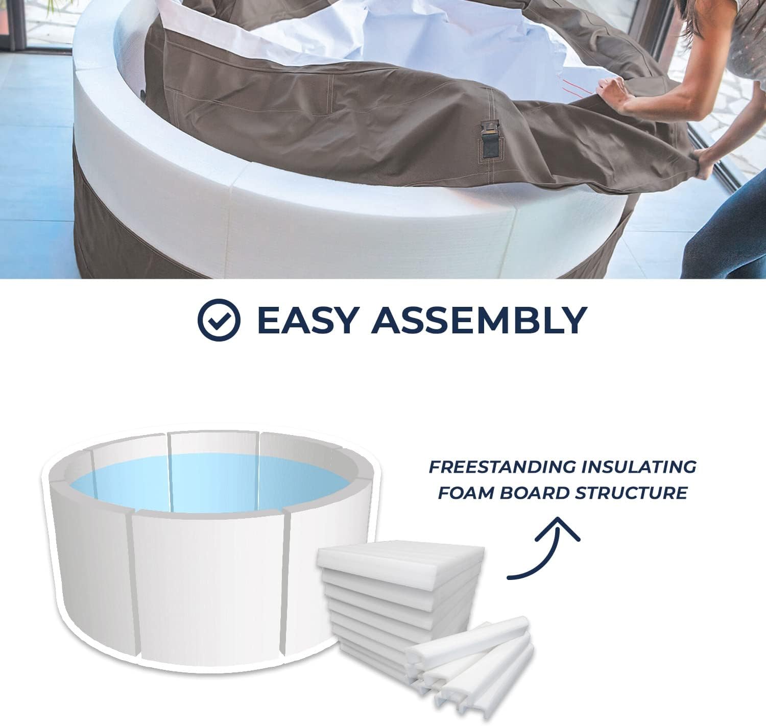 etezen - Spa - Vita Premium - SP-VIP160C - Gonflable - 6 Places (4 Adultes + 2 Enfants) - Bache De Protection - Réchauffeur - 1100 L - Couverture Simili-Cuir Premium