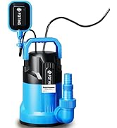 etezen Pompe submersible 17000 l/h, aspiration à plat jusqu'à 1 mm, hauteur de refoulement max. 9 m, profondeur d'immersion max 7 m, ...