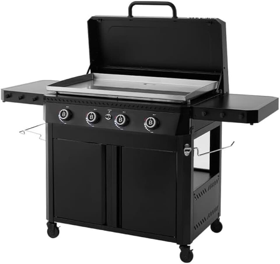 Favex - etezen Stellar série - 86x53 cm - Plancha gaz 4 feux, capot, 16kW