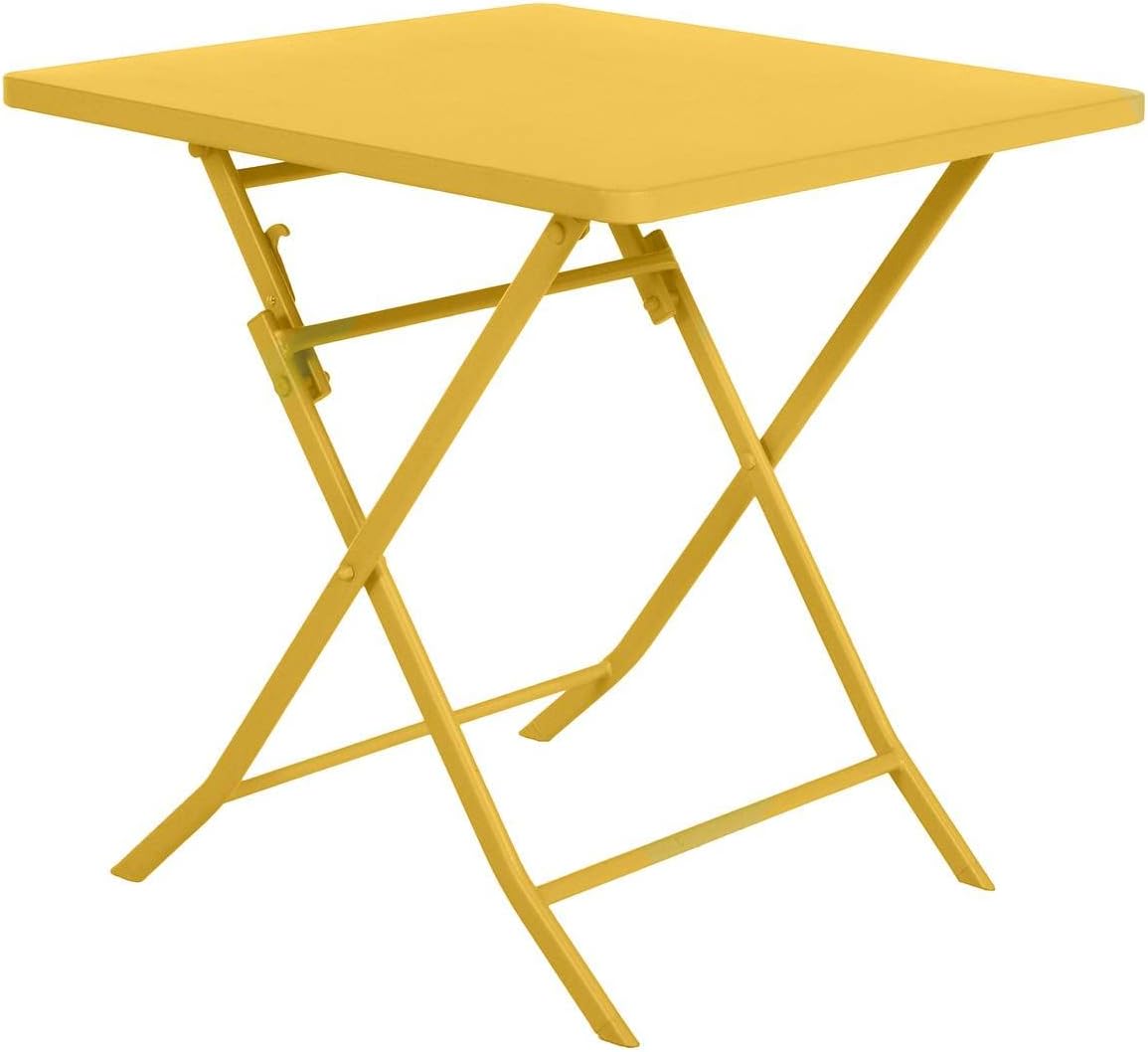 etezen - Greensboro série - 2 places, acier renforcé, jaune - table pliante