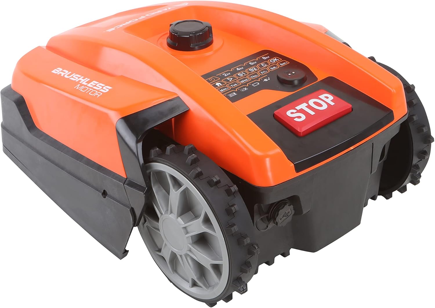 etezen - Robot tondeuse Classic - 500m² - Bluetooth, noir/orange