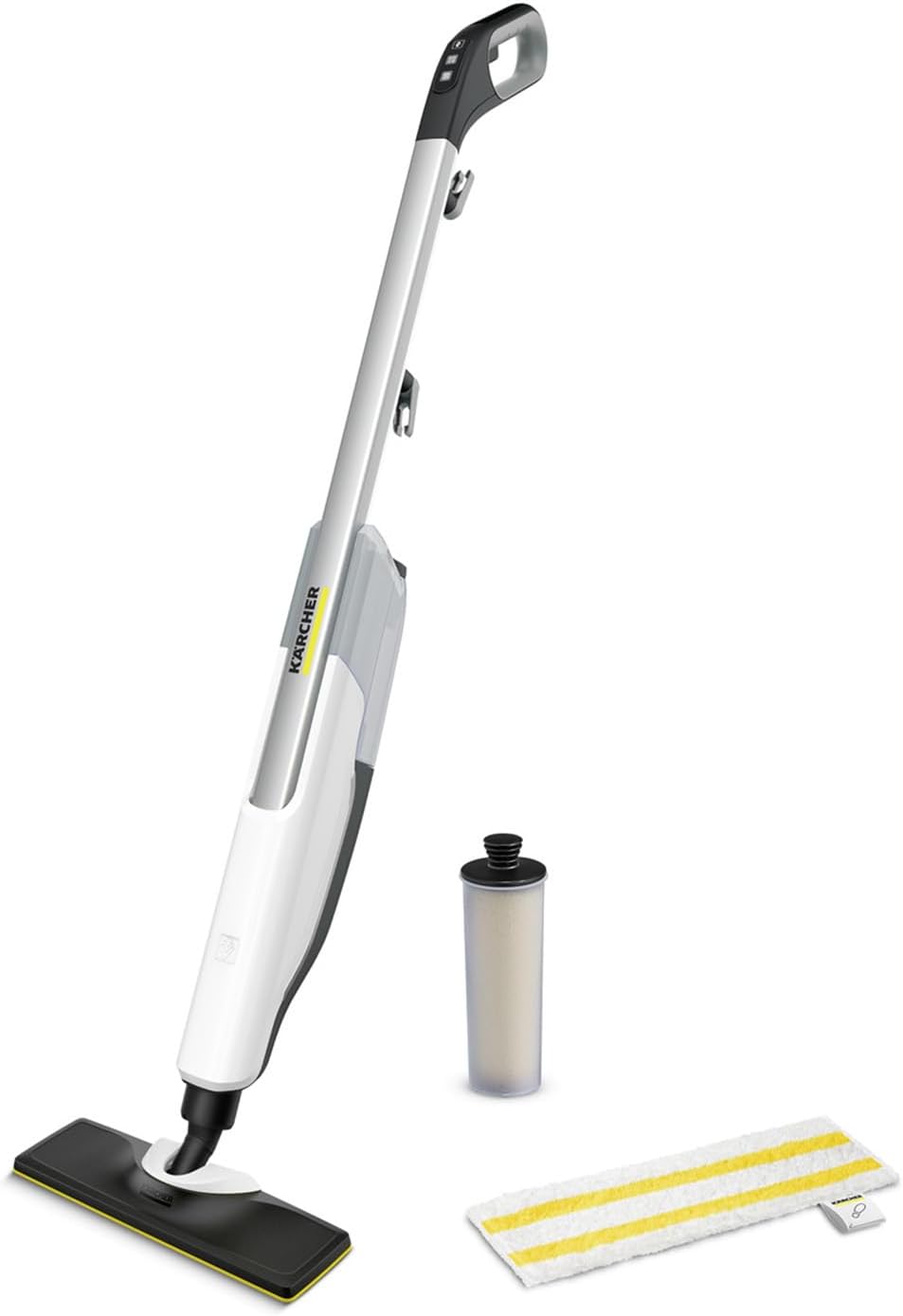 etezen Nettoyeur Vapeur SC 2 Upright, Préchauffage : 30 s, Surface : 50 m², Réservoir : 0,4 l, Puissance : 1600 W, avec Buse de Sol EasyFix, Serpillière Microfibres, Cartouche Détartrante