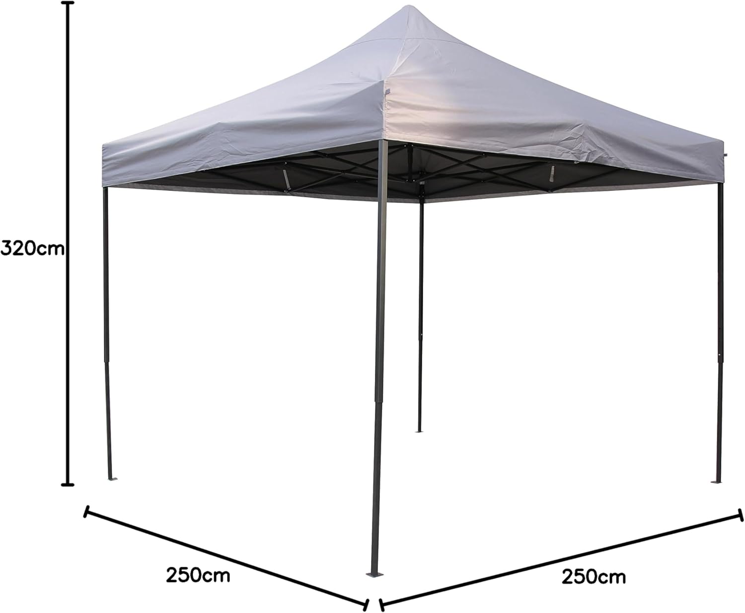 etezen - Tonnelle série résistante - 3x3m - étanche, gris métallisé