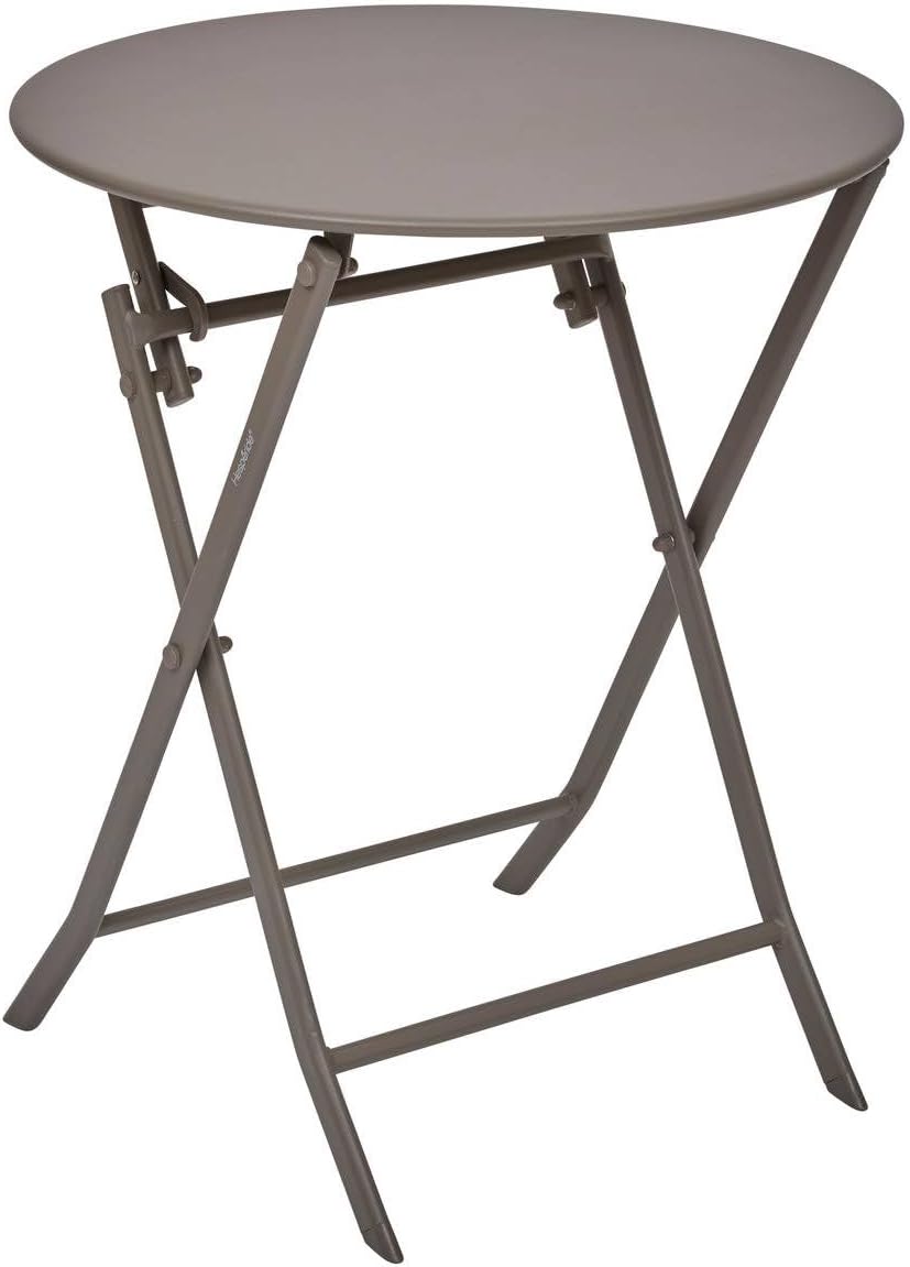 etezen - Greensboro pliante ronde - 2 places - acier renforcé, antirouille