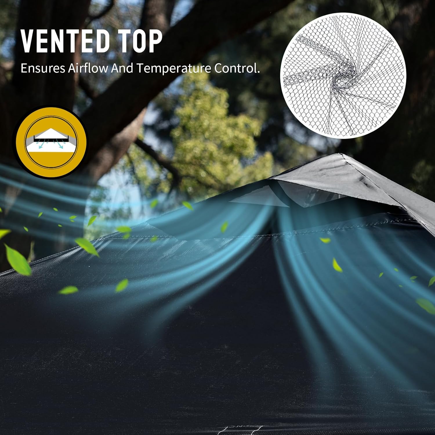 etezen - tonnelle pliante - 3x3m - imperméable UPF50+, sac, sacs de sable