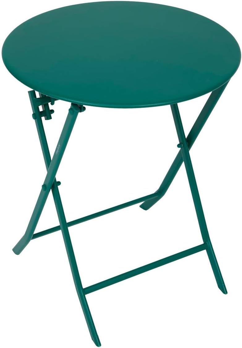 etezen - Greensboro - Ø60cm - Table ronde pliante acier vert opale