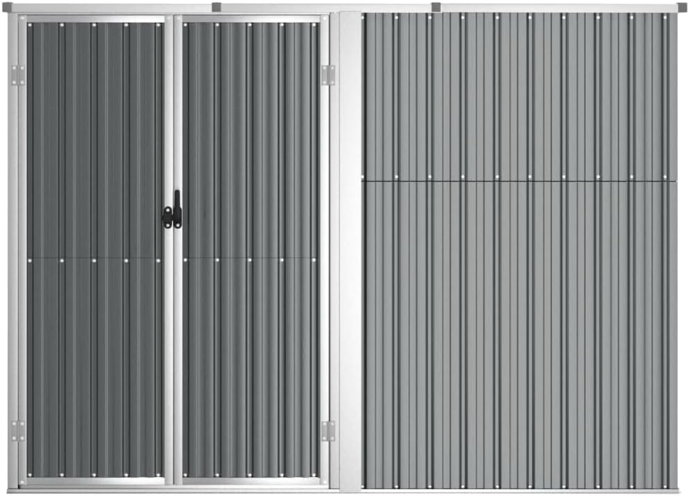etezen Abri à Outils de Jardin Gris 225x89x161 cm Acier galvanisé, Maison & Jardin, Pelouses & Jardins, Vie en extérieur, Structures extérieures, Cabanes & abris de Jardin, Gris, (Poids 36.62KG)