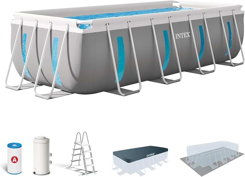 etezen - Clearview tubulaire - 4x2x1,22m - kit piscine rectangulaire