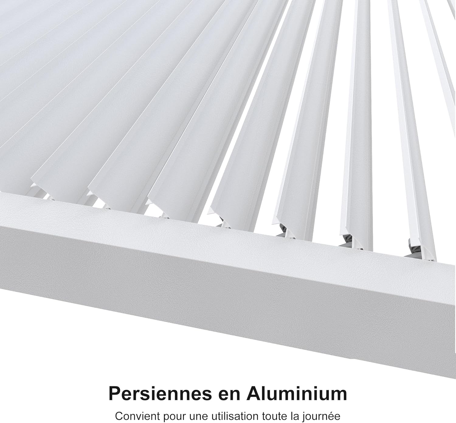 etezen - Pergola Bioclimatique - 4,24x3m - aluminium, éclairage, lames orientables