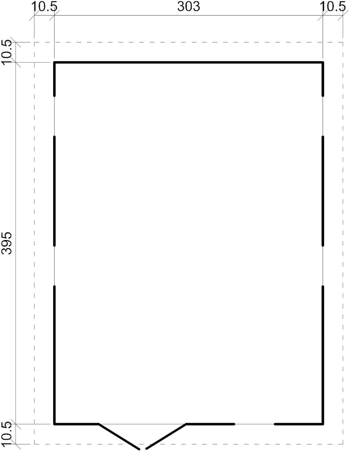 ABRI de Jardin en Bois Exterieur avec Les PLANCHERS IMPRÉGNÉ - en Pin/épicéa- H226x324x416 cm/12 m²- Construction de Panneaux- Rangement pour vélos, Remise à Outils- etezen M336+M336G