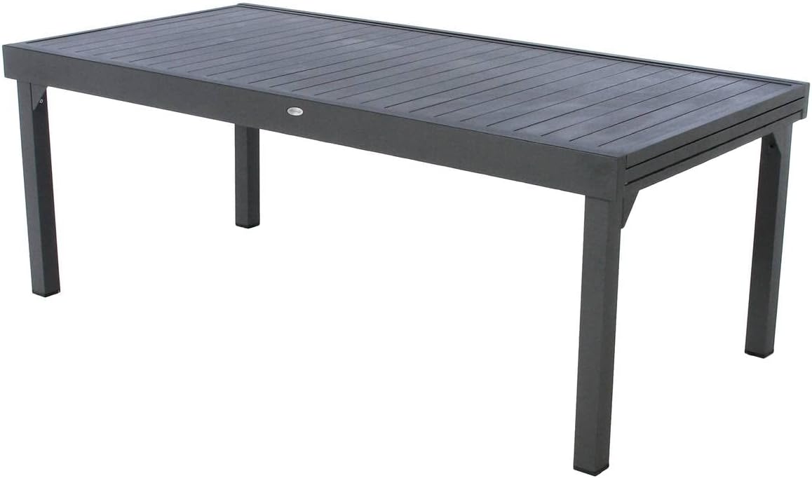 etezen - Piazza - 230/340x100 cm - table extensible 12 places, aluminium antirouille