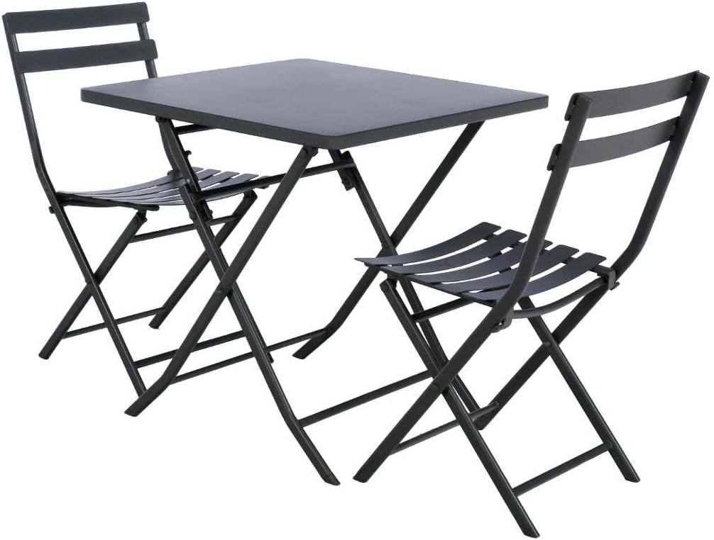 etezen - Greensboro - 2 places - Acier antirouille, pliante, 70x70 cm