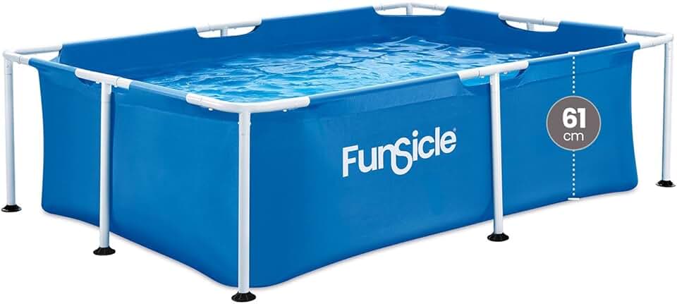 etezen - Piscine tubulaire rectangulaire - 2,13x1,52x0,61 m - montage facile, résistante