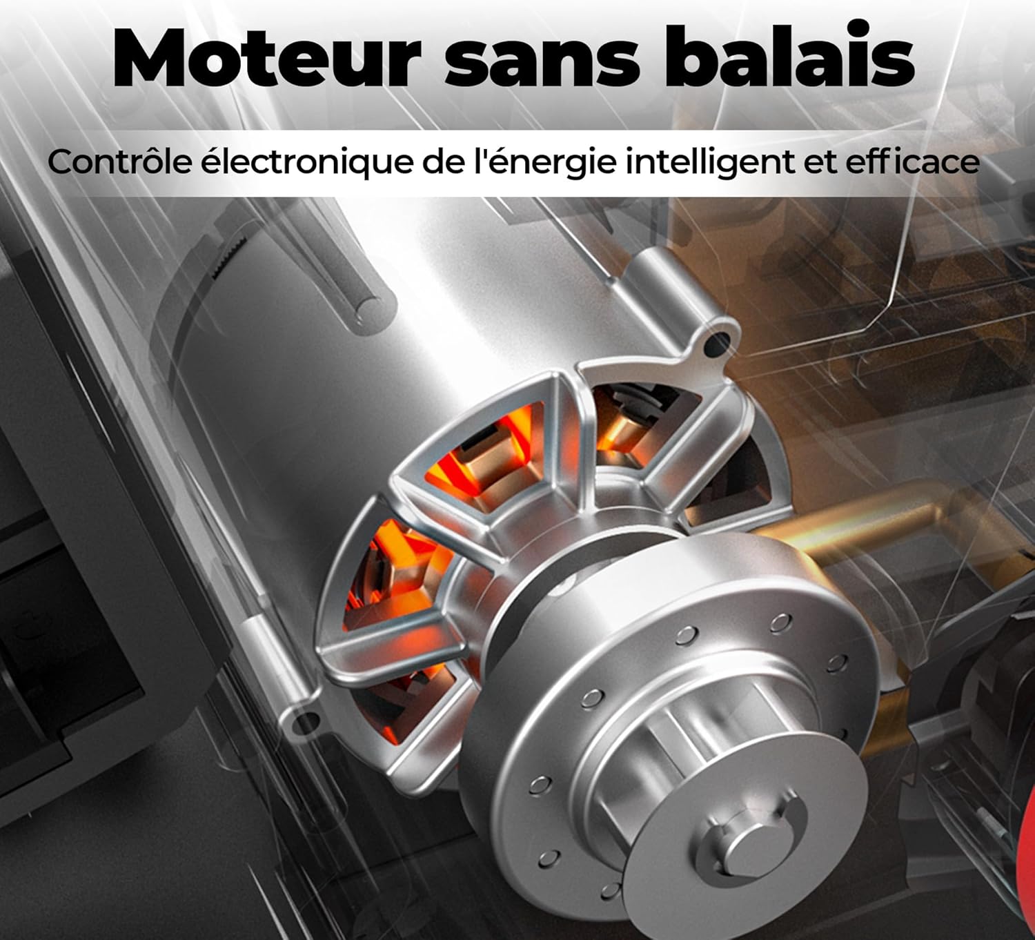 etezen - Tronçonneuse sans fil 40V - 38 cm - Moteur brushless, 2 batteries 4 Ah