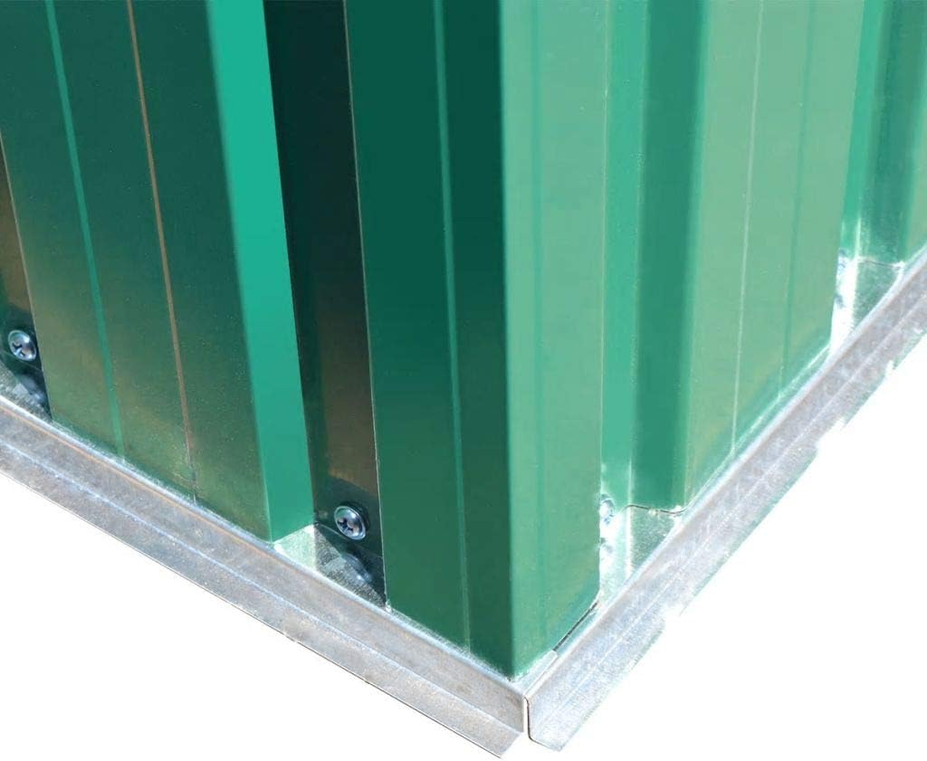 GuyAna Abri de Stockage pour Jardin Métal Vert 204 x 132 x 186 cm,Abris De Jardin,Abri De Stockage pour Jardin,Abri D'Outils De Jardin
