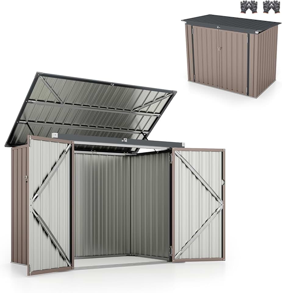 etezen - Abri de Jardin métal 172x101x130 cm, robuste, double porte