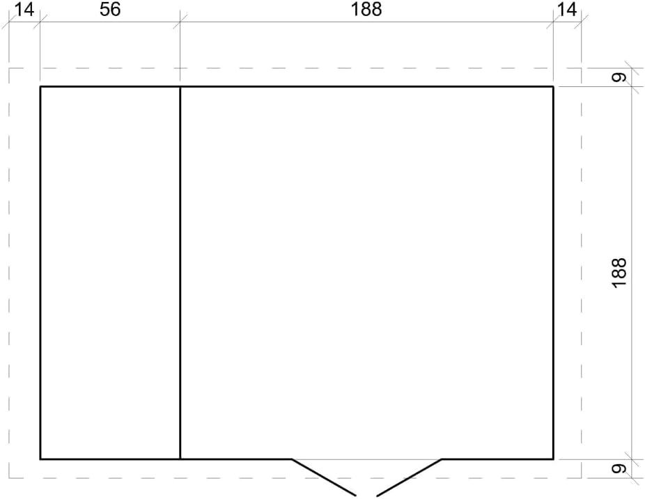 Abri de Jardin en Bois et Range bûches extérieur - Stockage extérieur I206xL272xH218 cm/ 3,53 + 0,97 m2 Petit abri à Outils, Local à vélos - etezen M386