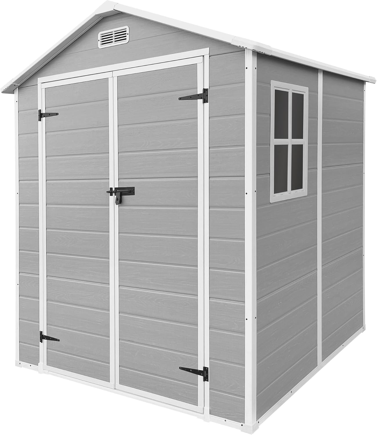 etezen - abri de jardin résine, 151x182x220 cm, double porte, fenêtre, 5m³