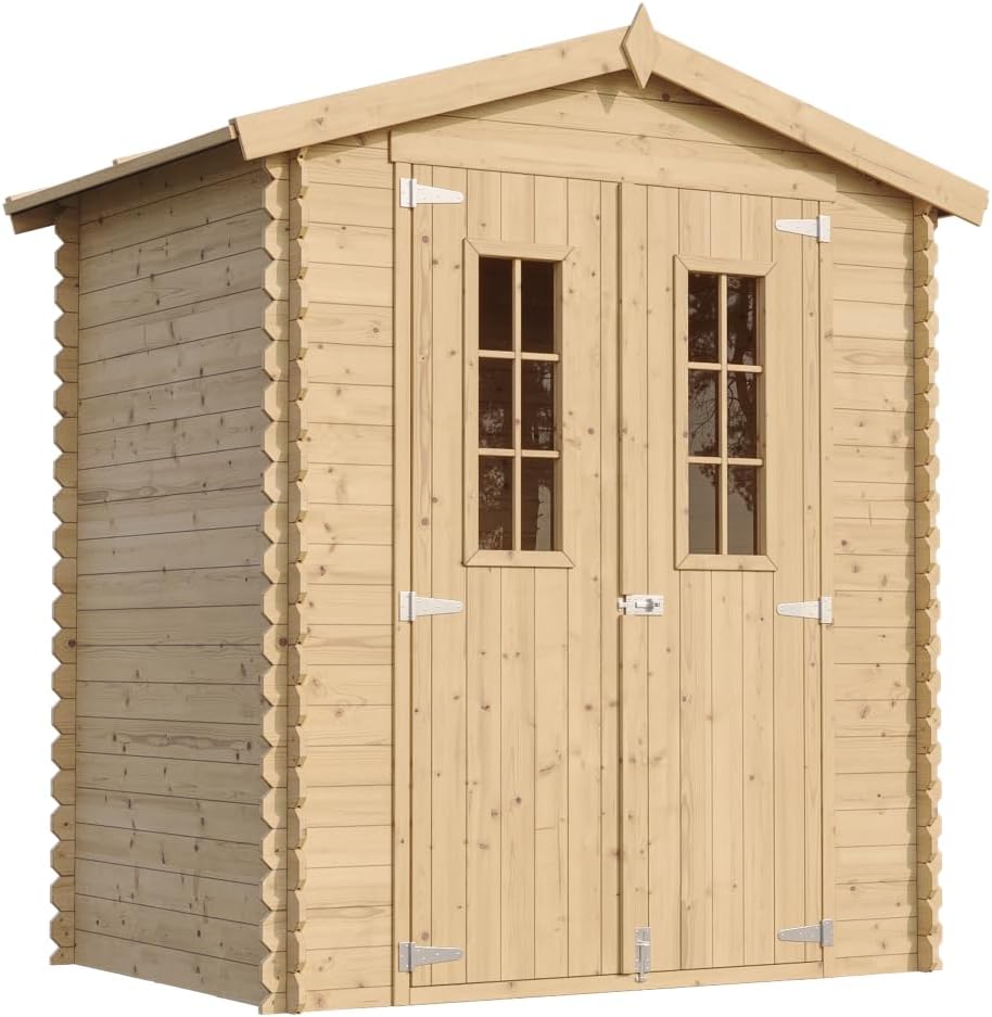 Abri de Jardin en Bois - Stockage extérieur I196xL136xH218 cm/ 1.98 m2 Petit abri à Outils, Local à vélos - etezen M367C