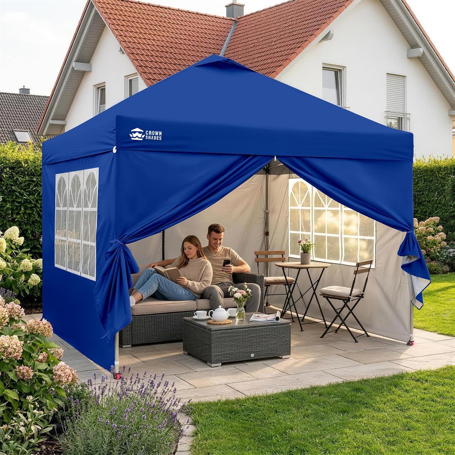 etezen - tonnelle pliante 3x3m - imperméable, UPF 50+, 4 parois amovibles