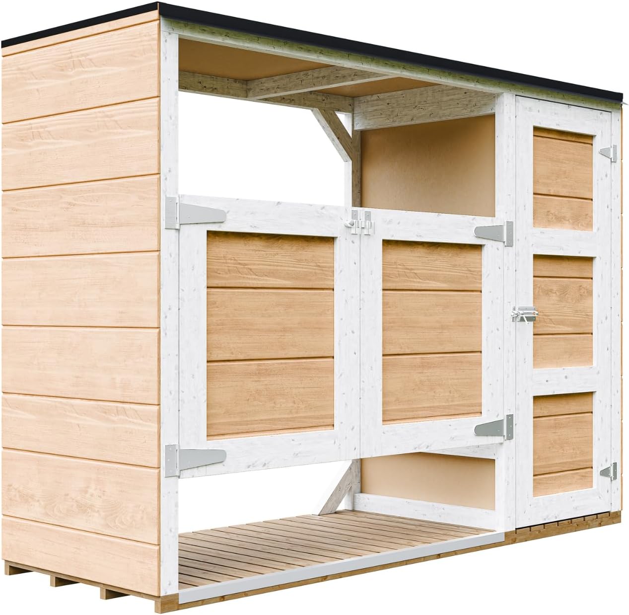 Abri de Jardin pour poubelles, Cache Poubelle extérieur 2x240L – Coffre de Rangement Exterieur, Armoire de Jardin, cabane de Jardin Exterieur – etezen M981A-HARVEST Honey