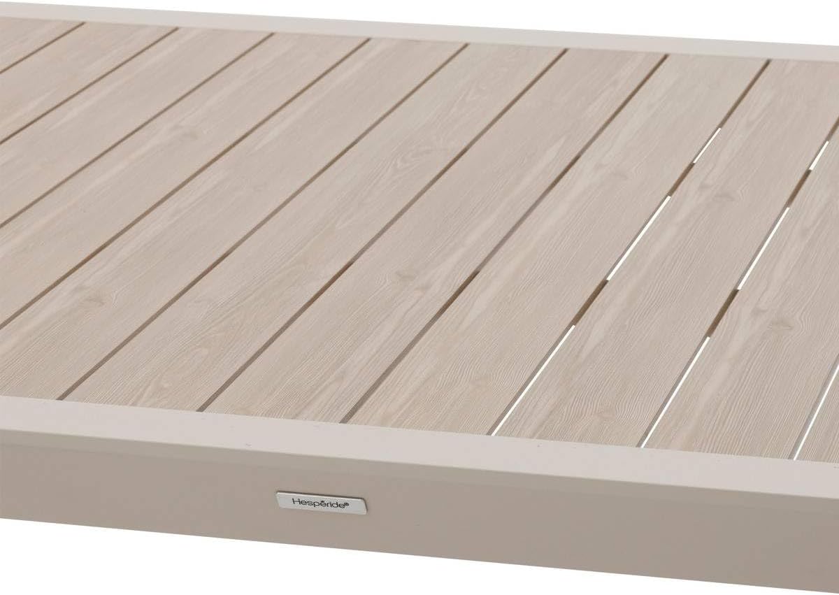 etezen - Évasion - table jardin alu 12 places effet bois lin argile