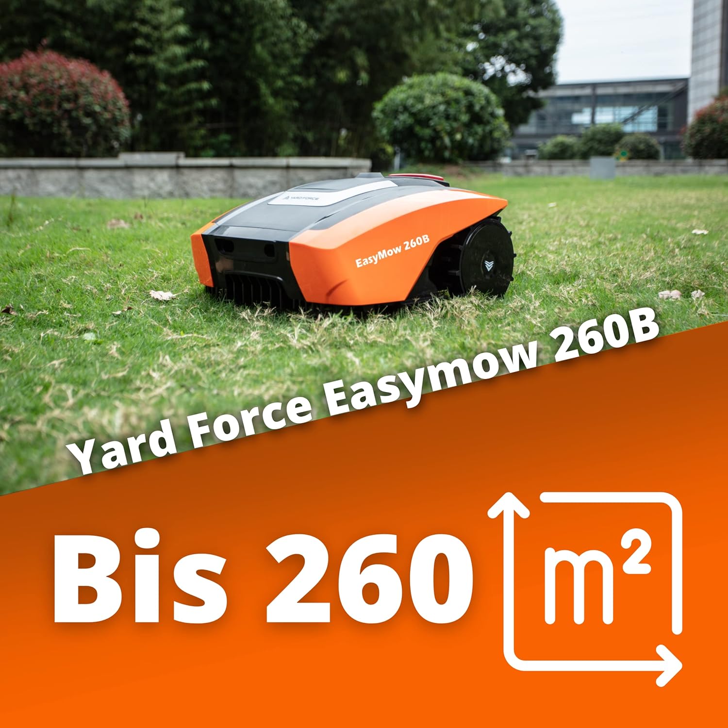 etezen - Easymow 260B - 260m² - robot tondeuse, noir/orange