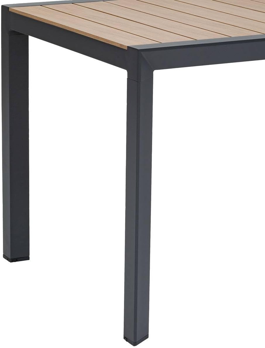etezen - Table évasion 4 places - aluminium effet bois - Honey/Graphite