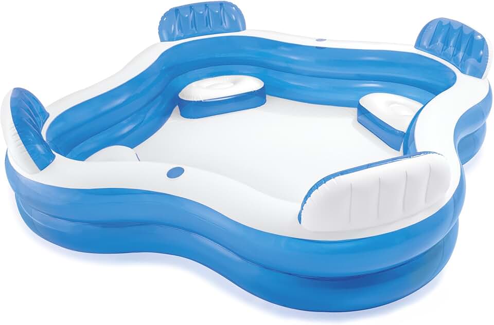 etezen - Swim Center Family Lounge - 229x229x66 cm - 4 sièges bleus