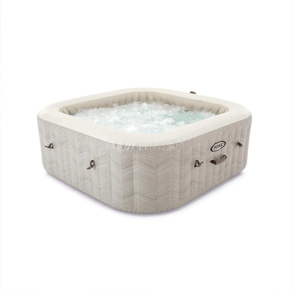 etezen 28472NP PureSpa Chevron Deluxe Gonflable 6 Places 170 Buses PVC Multicolore 196 x 196 x 71 cm