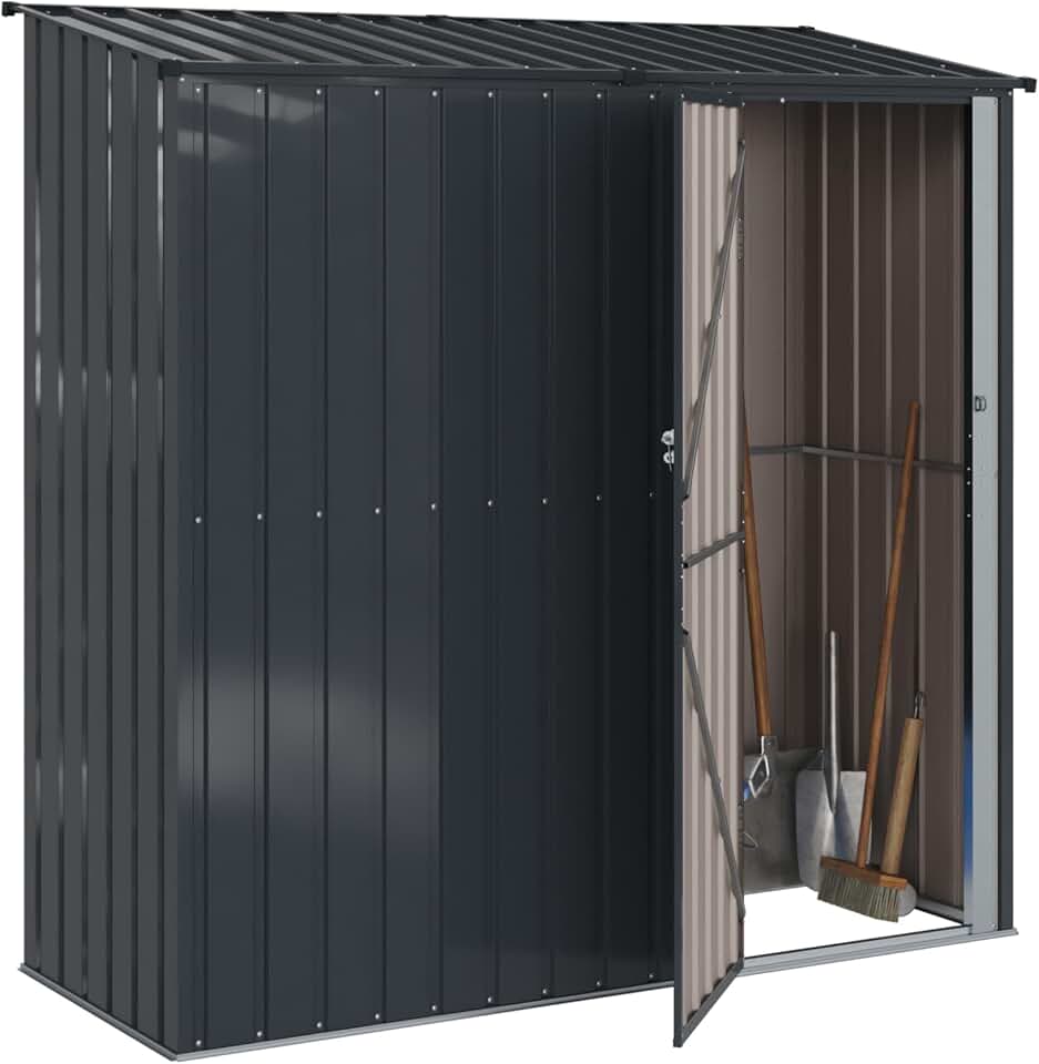 etezen - Cabanon anthracite - 203x85,5x200 cm - métal, résistant, moderne