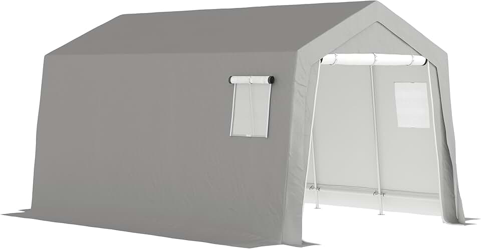 etezen - Abri de jardin extérieur - 3x4,5x2,5m - porte zippée, étanche et anti-UV