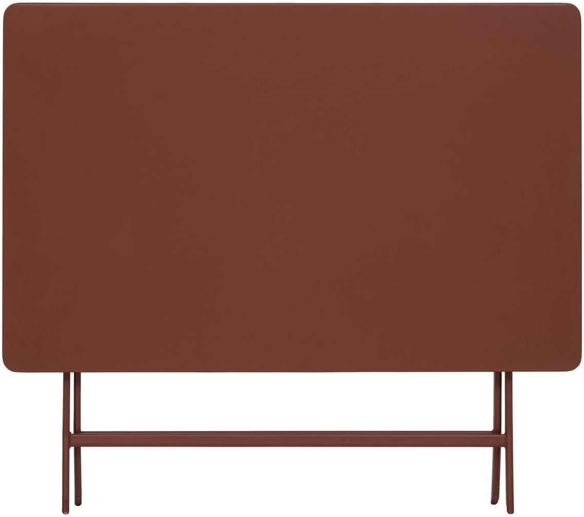 etezen - Greensboro - 110x70 cm - table pliante 4 places acier acajou