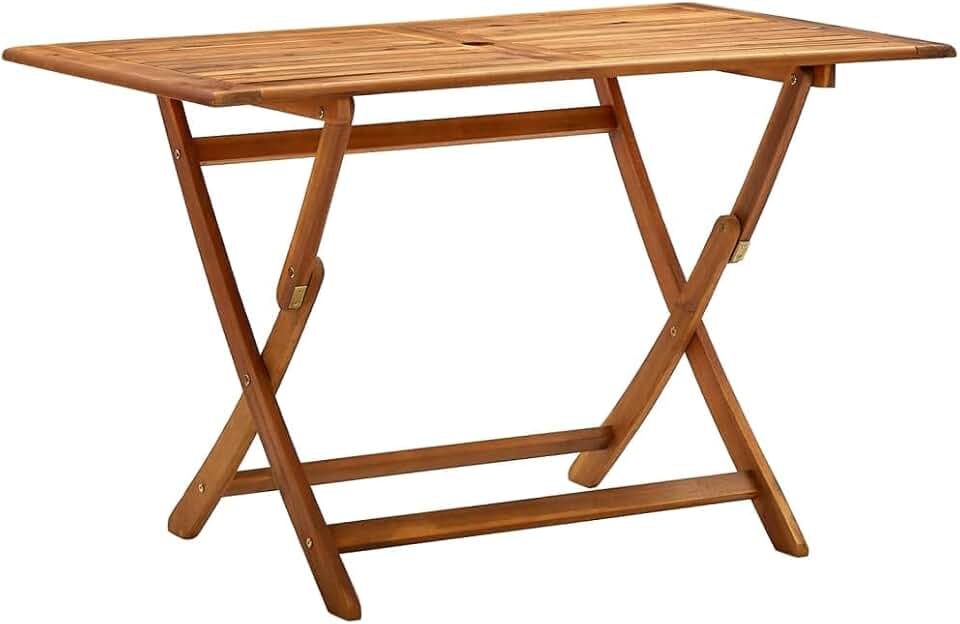 etezen - Table pliante extérieure - 120x70x75 cm - acacia massif