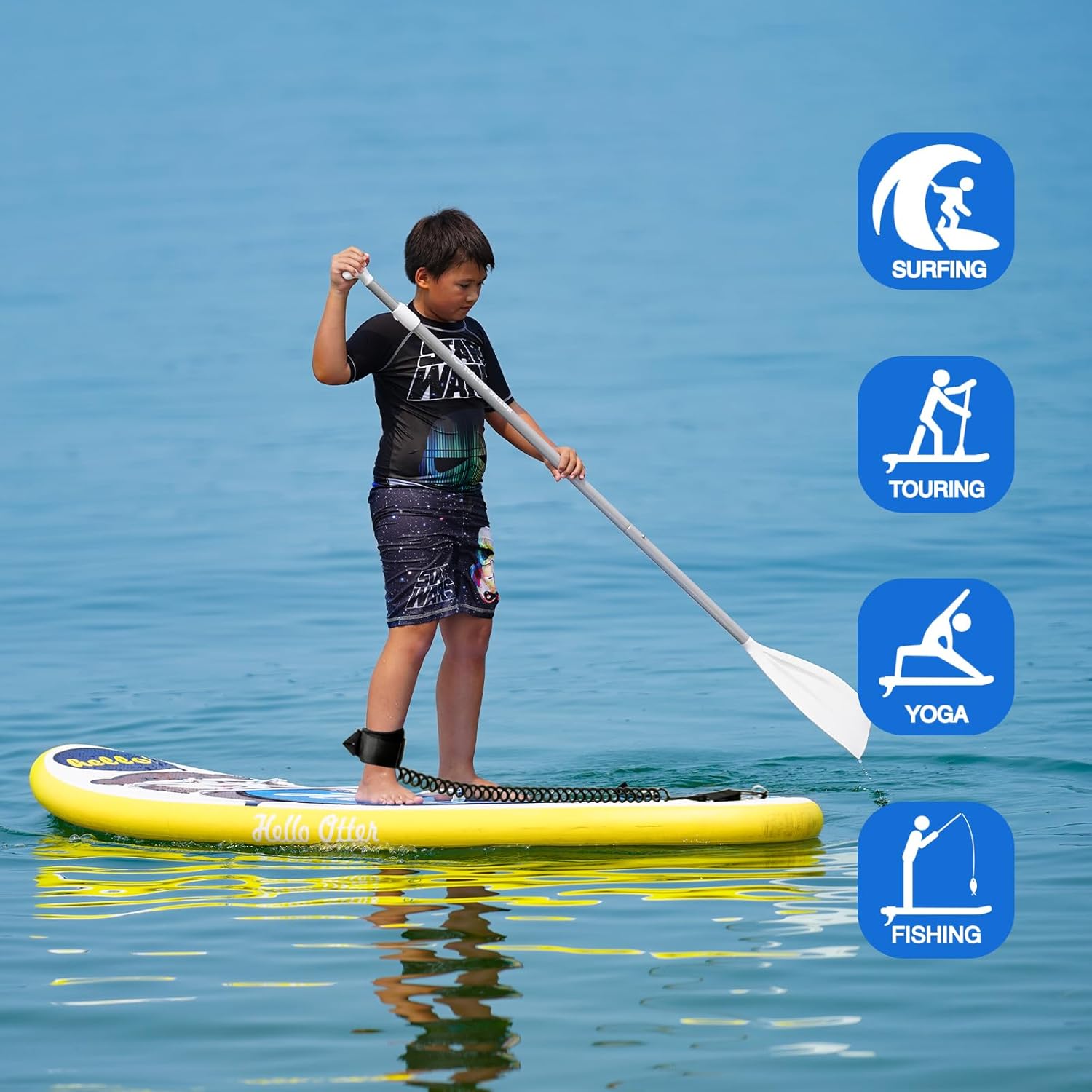 etezen - planche SUP adulte gonflable, accessoires inclus, 320x81x15cm