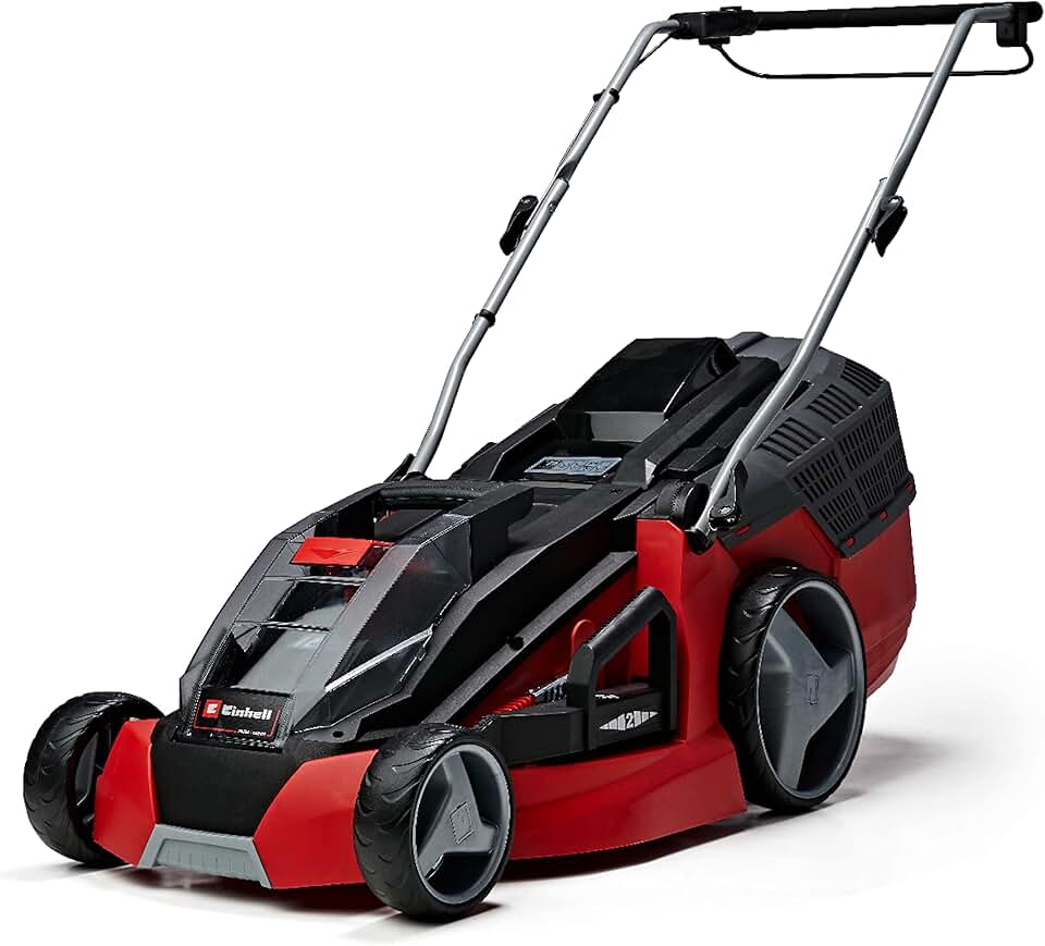 etezen Tondeuse à Gazon sans Fil GE-CM 43 Li M KIT Power X-Change (36V, Largeur de Coupe 43 cm, Surface conseillée 500 m²) Livré avec 2 Batteries 4,0 Ah et Chargeur