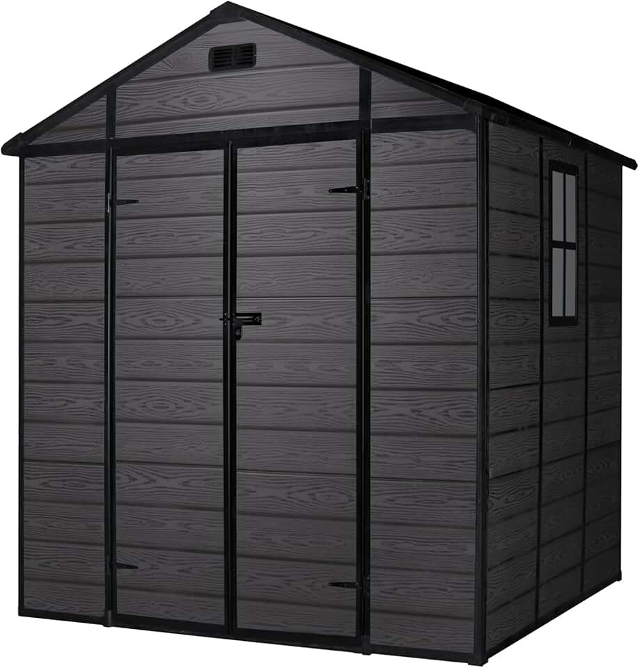 etezen - Aqua abri jardin résine 4,6 m², PVC, double porte, fenêtre