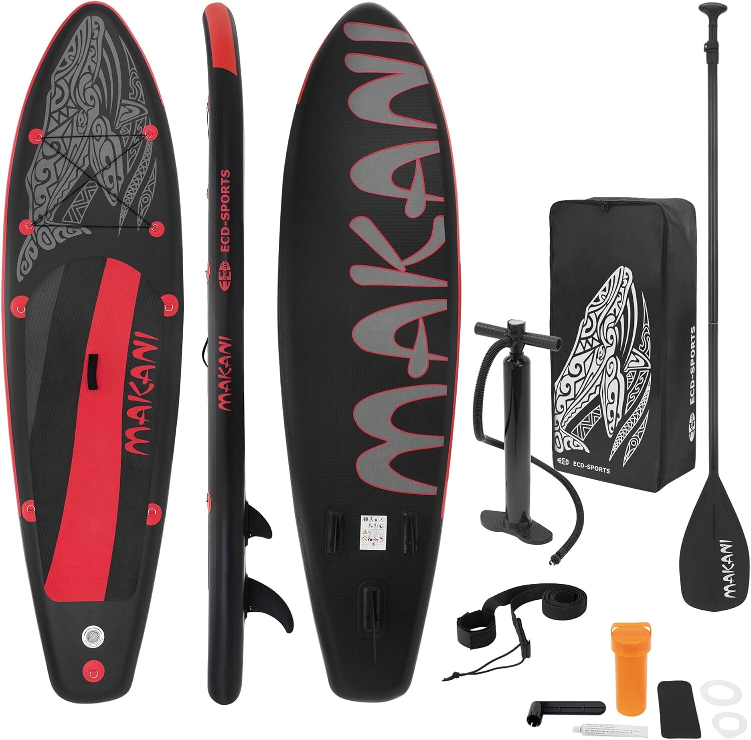 etezen - Stand Up Paddle Board - 305/308/320/380 cm - PVC, 120/150 kg, 10/15 cm d'épaisseur